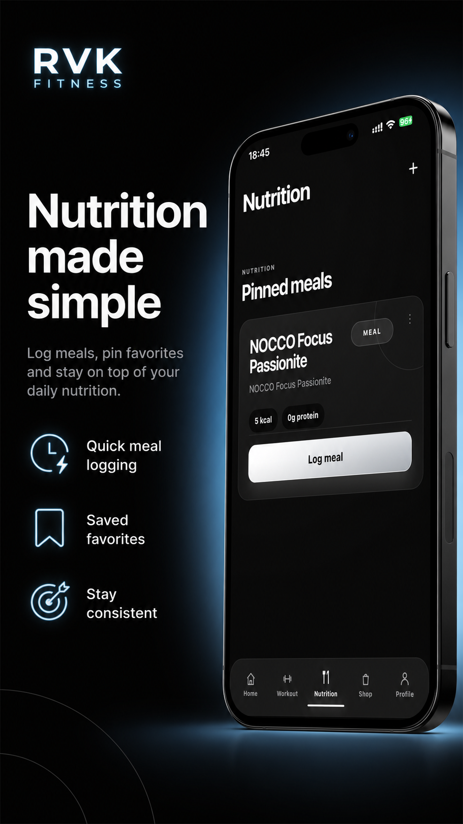 RVK Fitness nutrition tracking experience