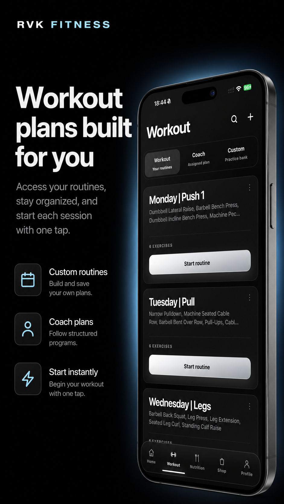 RVK Fitness personalised workout plans